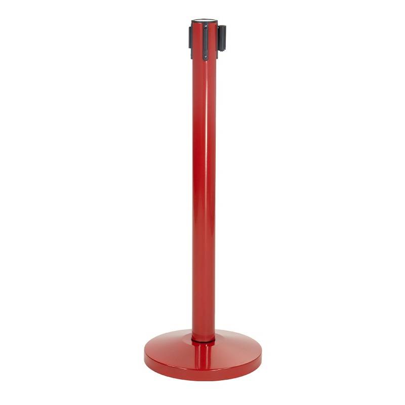 Poste separador rojo con cinta extensible 1