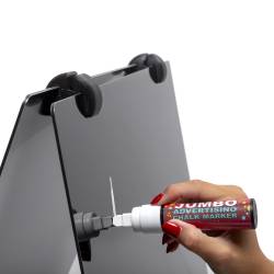 CABALLETE PIZARRA DE ALUMINIO NEGRO PARA USAR CON ROTULADORES