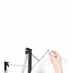 Pop-up 3 x 3 módulos recto o curvo con Maleta Mostrador perchas magnéticas