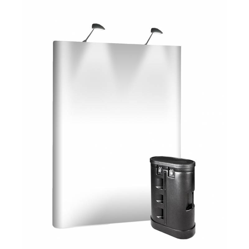 Pop-up 2 x 3 módulos recto o curvo con Maleta Mostrador