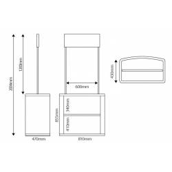 Promotor mostrador de promoción clásico cotas