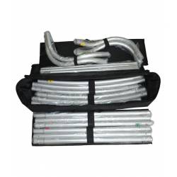 Display curvo para textil de 526x230 cm bolsa incluida