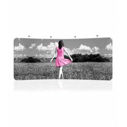Display curvo para textil de 526x230 cm EJEMPLO