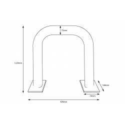 BARRERA DE PROTECCIÓN DE DE 75x120 cm PARA ALMACENES Y PARKING