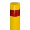 BOLARDO DE 90 CM DE ALTO EN ACERO CON BANDA REFLECTANTE 4