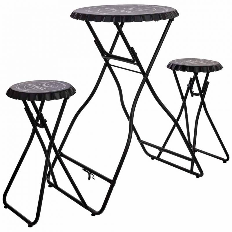 MESA ALTA PLEGABLE CON TABURETES