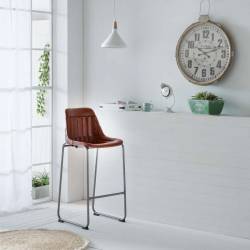 TABURETE DE METAL ASIENTO ACOLCHADO 3