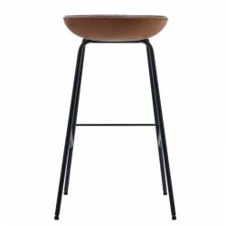 TABURETE DE METAL CON ASIENTO EN SIMILPIEL trasera
