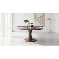 Mesa redonda de madera de acacia marrón medidas