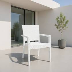 SILLON IMITACION RATAN BLANCO 2
