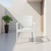 SILLON IMITACION RATAN BLANCO frontal