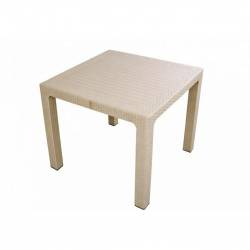 MESA CUADRADA IMITACION RATTAN COLOR CAPUCHINO 3