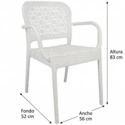 SILLON APILABLE IMITACION RATTAN  MEDIDAS
