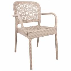 SILLON APILABLE IMITACION RATTAN BEIGE