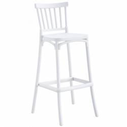 TABURETE ALTO BLANCO DE POLIPROPILENO CON TRATAMIENTO ANTI UV 1