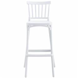 TABURETE ALTO BLANCO DE POLIPROPILENO CON TRATAMIENTO ANTI UV 2