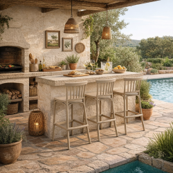 TABURETE ALTO GRIS TORTORA...