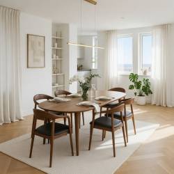 SILLON O SILLA CON BRAZOS DE MADERA DE HAYA TEÑIDA COLOR NOGAL