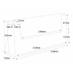 Soporte de pared para DIN A4 horizontal medidas