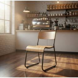 Silla apilable en madera contrachapada de abedul 2