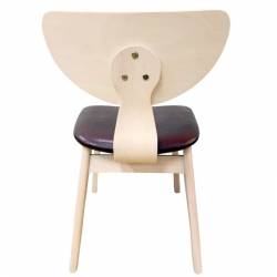 Silla en contrachapado de madera de hevea asiento en similpiel 8