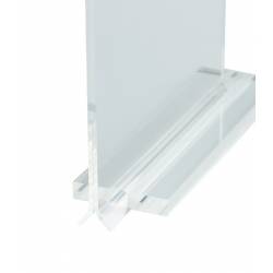 Portagráfica con base de metacrilato vertical detalle base