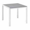 MESA DE 80x80 cm EN METAL Y POLYWOOD GRIS