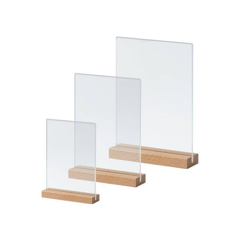 Portagráfica vertical con base de madera con Gripper