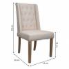 Silla de madera tapizada en beige medidas