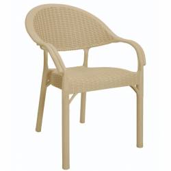SILLON APILABLE POLIPROPILENO CAPUCHINO PATAS METALICAS 2