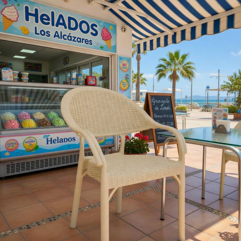 SILLON APILABLE POLIPROPILENO CAPUCHINO PATAS METALICAS