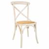 SILLA DE MADERA BLANCA ASIENTO DE RATAN 2