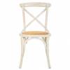 SILLA DE MADERA BLANCA ASIENTO DE RATAN 3