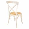 SILLA DE MADERA BLANCA ASIENTO DE RATAN 5