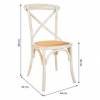 SILLA DE MADERA BLANCA ASIENTO DE RATAN medidas
