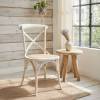 SILLA DE MADERA BLANCA ASIENTO DE RATAN