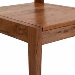 SILLA DE MADERA DE ACACIA ACABADO NOGAL DETALLE ASIENTO