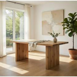 MESA RECTANGULAR DE 2 METROS EN MADERA DE ACACIA