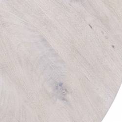 MESA REDONDA DE MADERA ACABADO BLANCO DIAMETRO150 cm DETALLE TABLERO 3