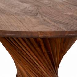 MESA DE COMEDOR REDONDA DE 130 cm EN MADERA DE ACACIA 5