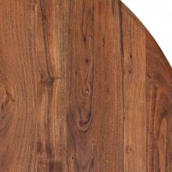 MESA DE COMEDOR REDONDA DE 130 cm EN MADERA DE ACACIA DETALLE TAPA