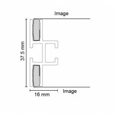 Texfix frame  Apto para Doble Cara y Suelo, 37,5 mm barra 3 metros