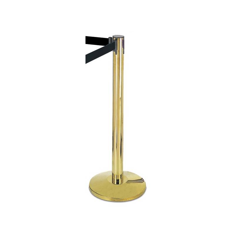Poste separador dorado con cinta extensible