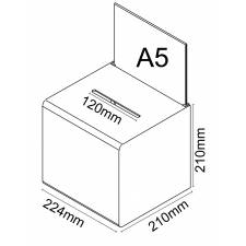 Medidas urna de metacrilato mediana