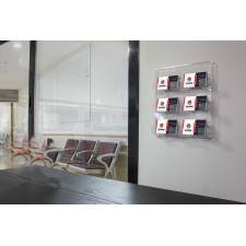 Soporte de pared con 6 cajetines