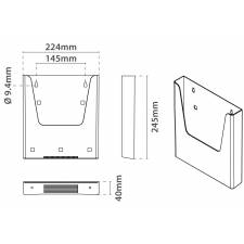 Portafolletos simple para A4 medidas
