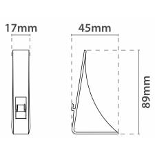 Peana para portafolletos medidas