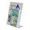 Porta cartel A4 con bolsillo para folletos A6