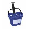 Cesta trolley de compra con brazo extensible azul