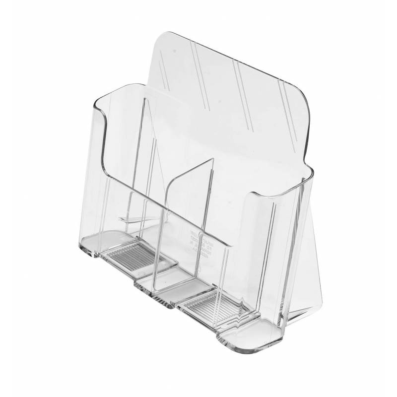 Portafolletos doble para folletos 1/3 de DIN A4 - 10x21 cm